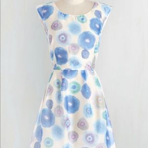 ModCloth Water color blue dress size medium